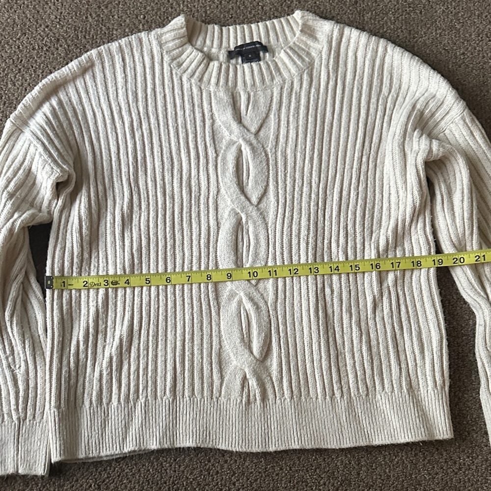 French Connection Ivory Ribbed Sweater - Picture 4 of 4